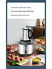 Stainless Steel Electric Meat Grinder & Multi-function Food Processor with Dough Kneading, Garlic Paste, and Vegetable Shredder