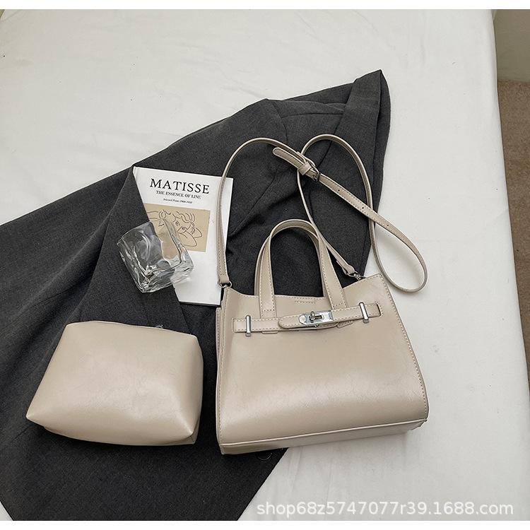 Hand Carry Fashion Casual Tote Bag 2025 New Korean Version Ins Trend High Sense Briefcase Commuter Shoulder Bag