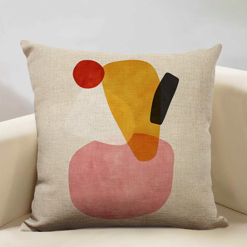 Geometric Abstract Lines Constitute The Perfect Pattern Art Decoration Cushion Cover Bedroom Sofa Office Pillow 45x45cm Linen