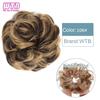 Synthetic Curly Straight Hair Messy Buns Female Hair Rings Fluffy Hair Pans Invisible Natural Seamless Donut Chignon Accessories