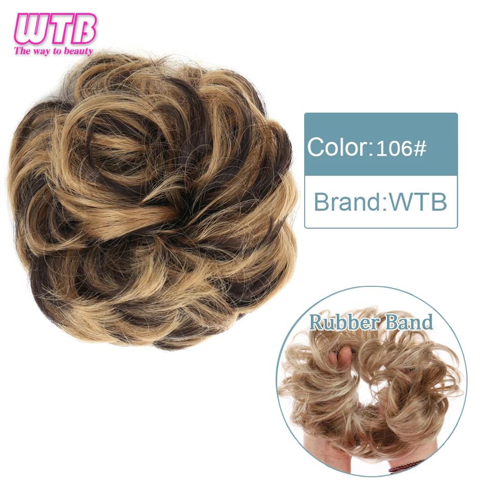 Synthetic Curly Straight Hair Messy Buns Female Hair Rings Fluffy Hair Pans Invisible Natural Seamless Donut Chignon Accessories