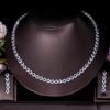CMM haute qualité AAA multicolore cubique zircone collier ras du cou boucles d'oreilles ensembles