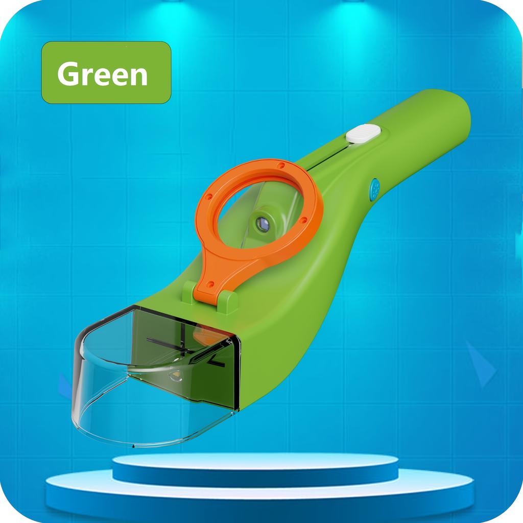 BugView 5X Magnifying Quick-Release Bug Catcher with LED Lights Insect Catcher Indoor & Outdoor STEM Toys Tool for Kids Adults