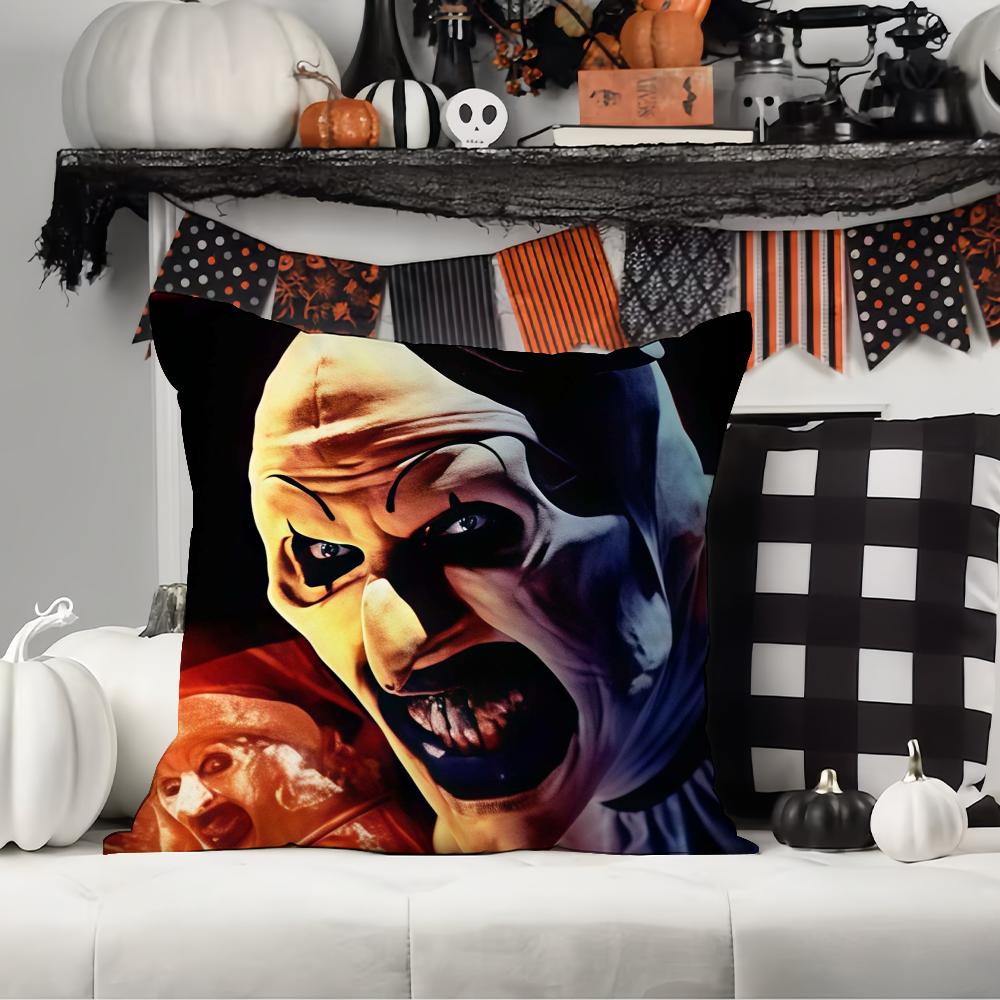 

Horror movie T-Terri F-Fier 3 Pillow Case Office Cushions Suitable For Sofa Car Bedroom Decorative Cushion Cover 12x12Inch