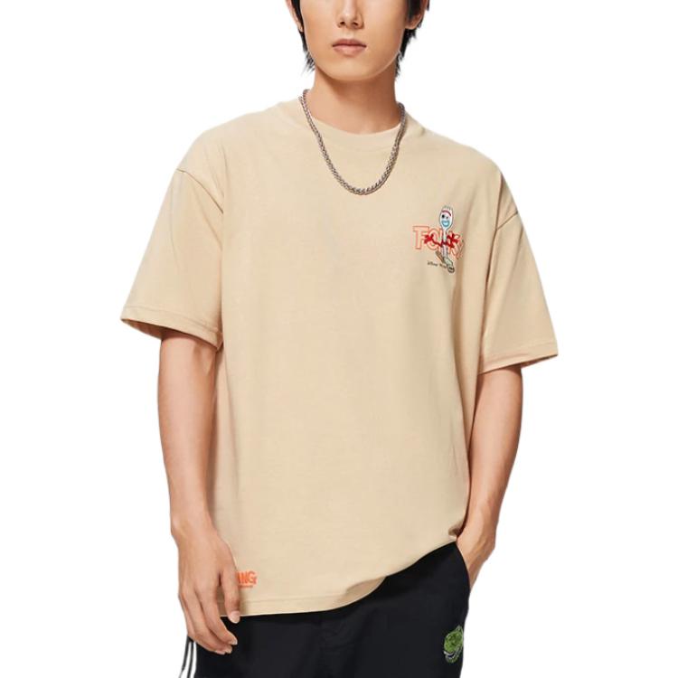 Li Ning x Disney T Shirt Unisex Milk Umber AHSS617-1