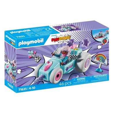 PLAYMOBIL 71635 Young Girl Unicorn and Kart, Funstars, 46 Pieces, from 4 Years Old