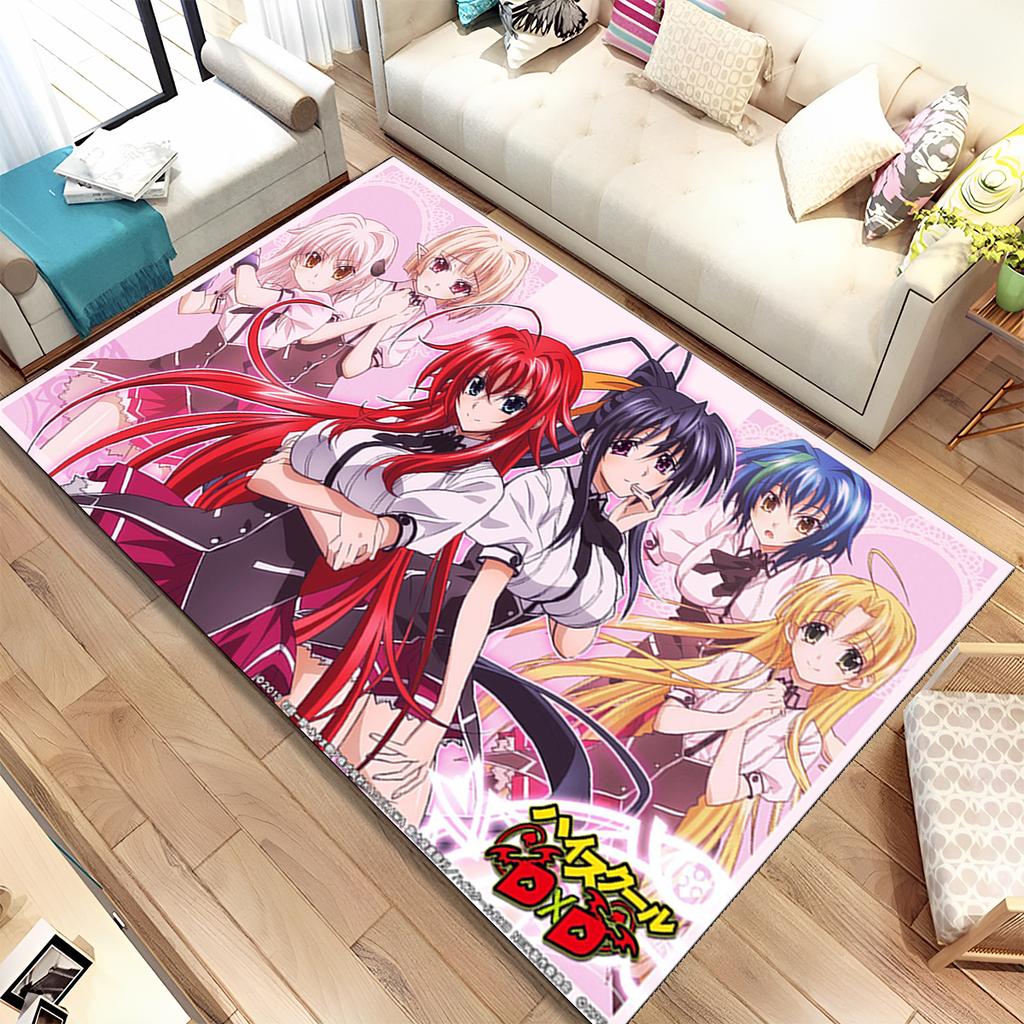 Sexy Girl High School DxD Anime Area Rug,Carpet for Home Living Room Bedroom Sofa Doormat Decor,kids Non-slip Floor Mat Gift