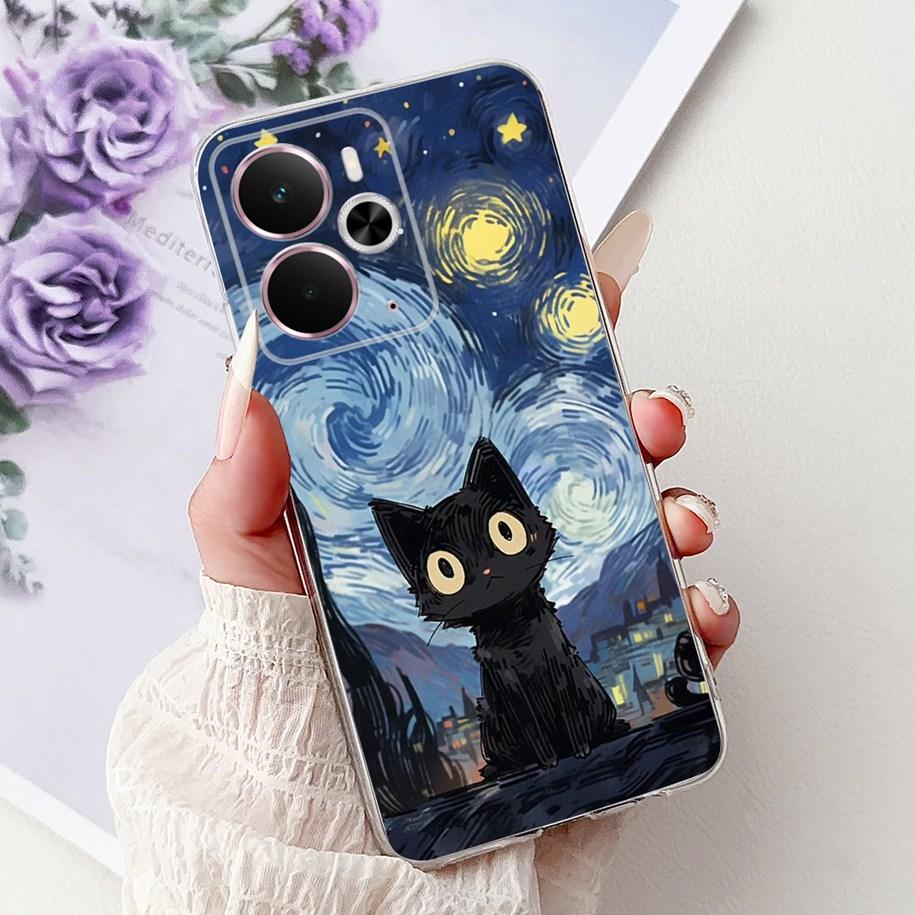 For Realme 14 5G Case Realme 14T Cover RMX5078 RMX5075 Shockproof Silicone Soft TPU Flower Bumper For Realme14 14 T Phone Shells