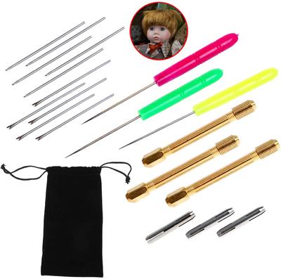 16 Pièces Supports d'Enracinement de Cheveux de Poupée Outils de Reroot Rehair Poupée Fille Outil de Perruque de Cheveux