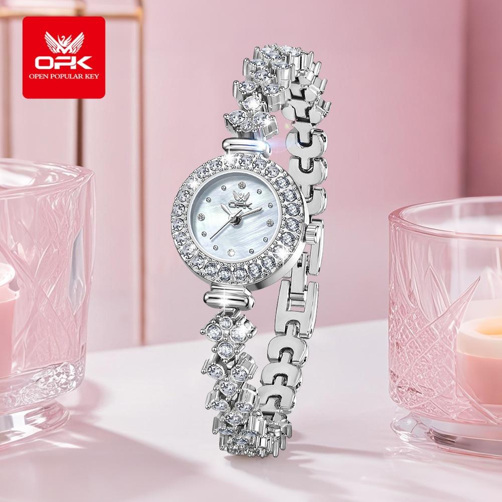 OPK Watch Versatile Women's Watch Niche Light Luxury Diamond Dial Quartz Watch Women