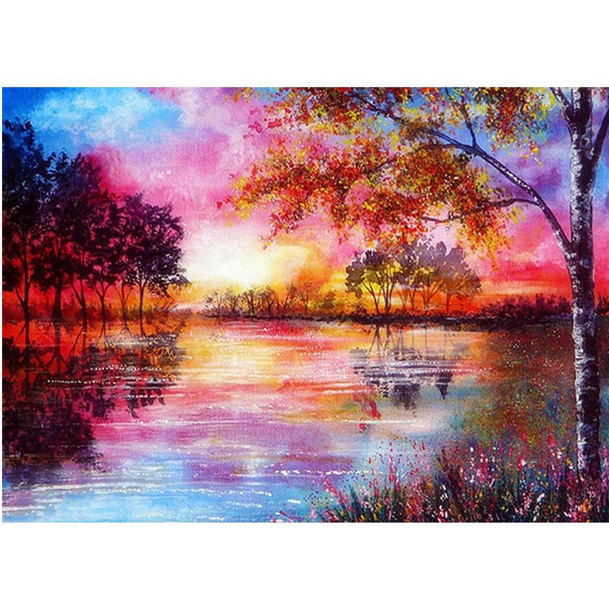 

DIY 5D Полный Круглый Дрель Алмазная Картина Вышивка Крестом Комплект Главная Стена Декор Ремесло