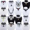 Vintage El Yapımı Retro Gotik Dantel Püskül Kolye Gerdanlık Kolye Takı