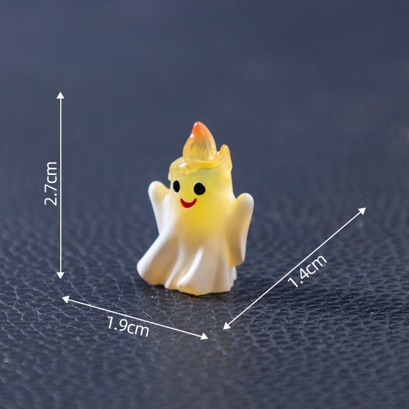 Halloween Scary Ghost Ornament Mini Resin Bone Skull Coffin Chair Statue for Holiday Party Tabletop Decor