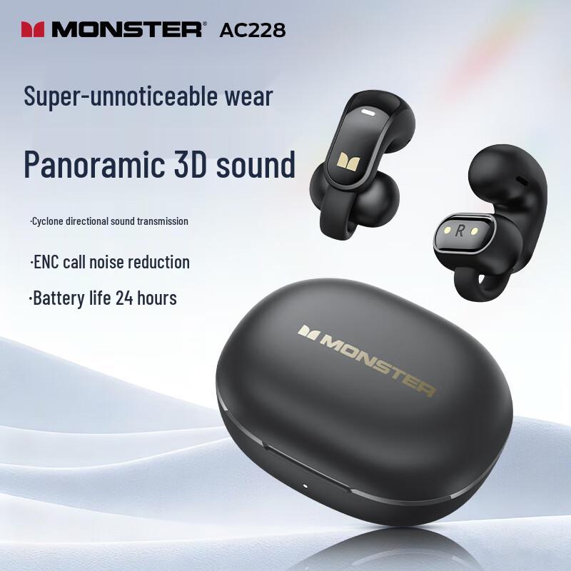 Monster Ear-Clip Bluetooth Sports Headphones