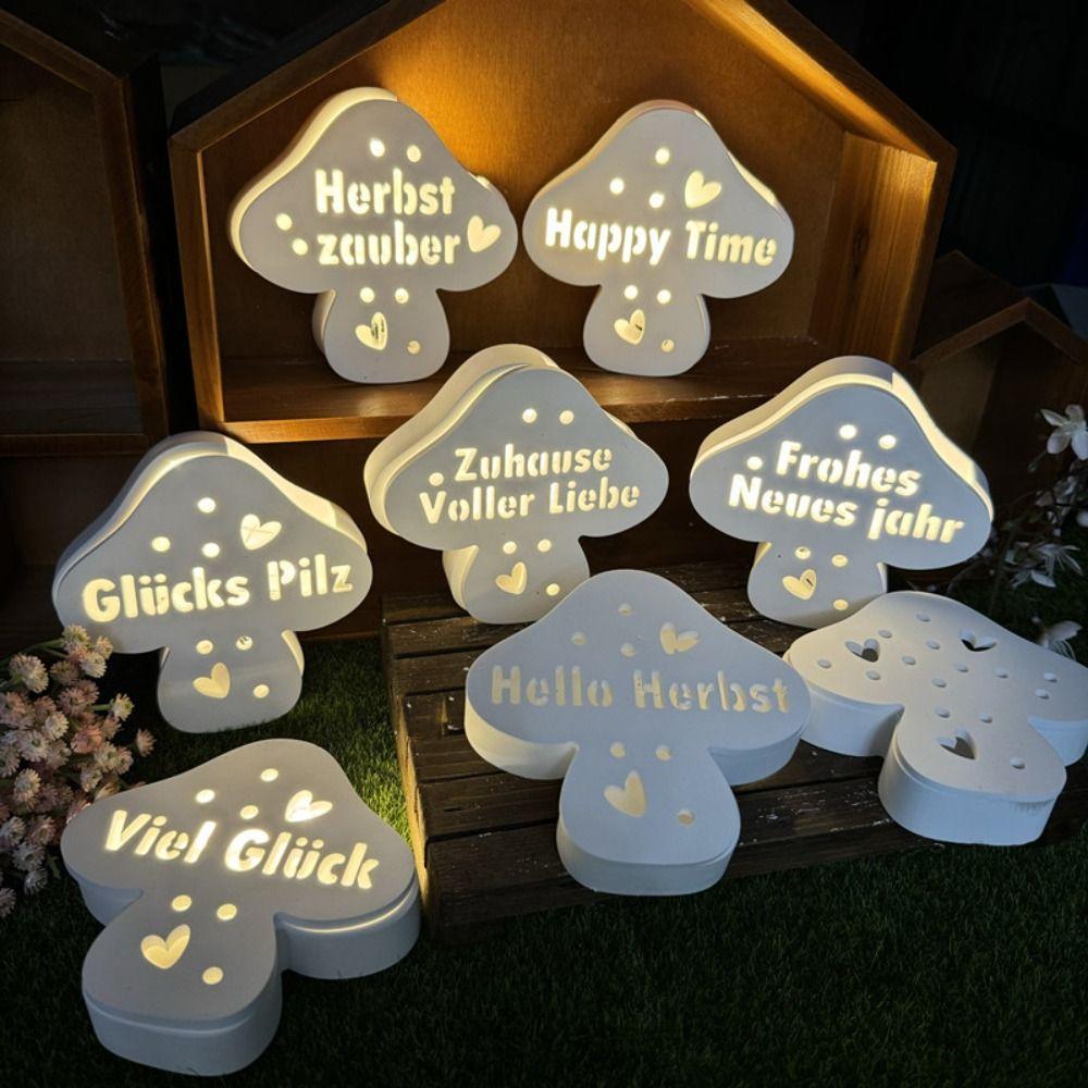 

LED Light Chain Lucky Mushroom Silicone Mould DIY Gypsum Concrete Mold