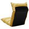 Foldable Floor Chair Mustard Yellow Fabric