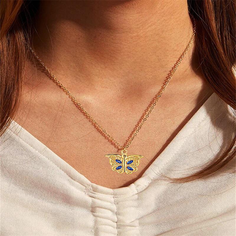 Butterfly I Love You Heart Luckly Butterfly Necklace For Women Girl Birthday