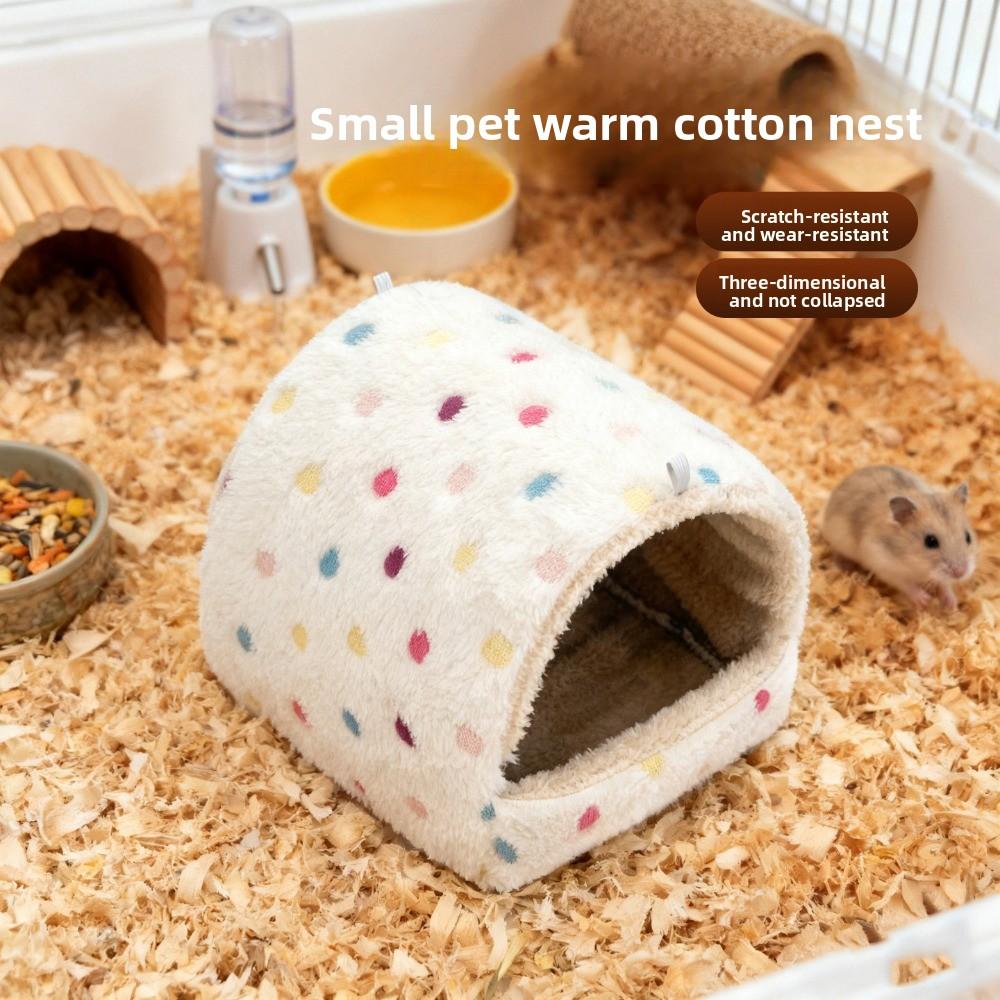 Coral Fleece Hanging Hamster Hammock Catoon Pattern Hamster Hanging Cage Guinea Pig Nest  Autumn