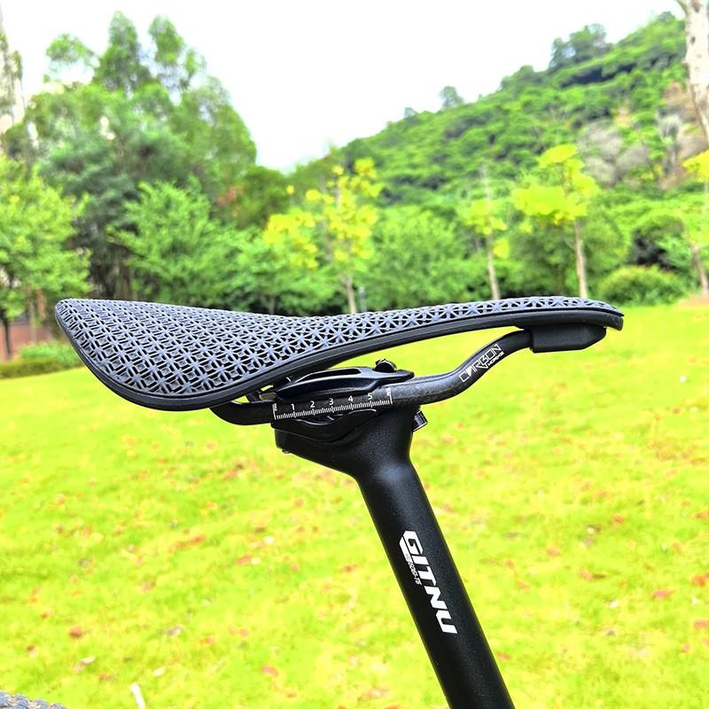 3D Printed Carbon Fiber Bike Saddle Ergonomic Road Mountain Seat Cushion