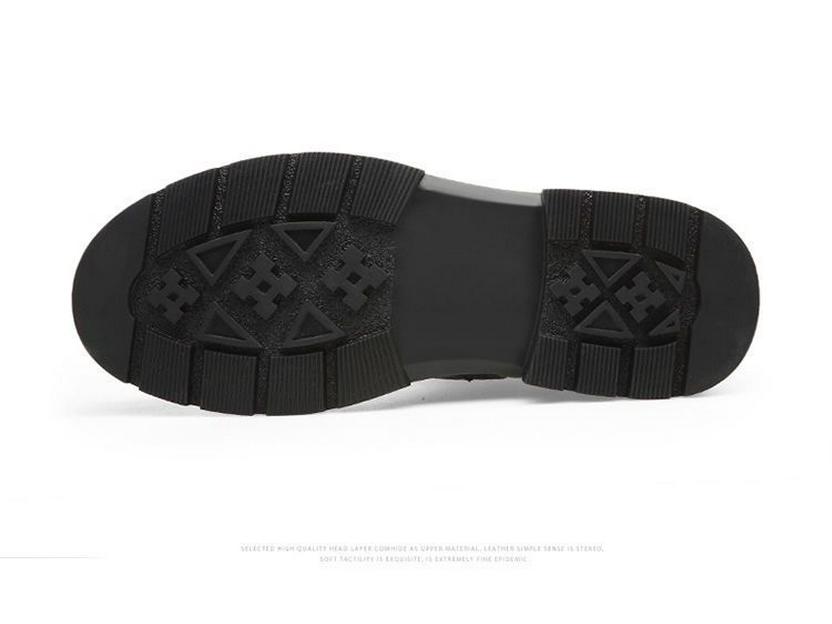 Men's High Tube Leather Equestrian Boots - Winter Long Cowboy Style