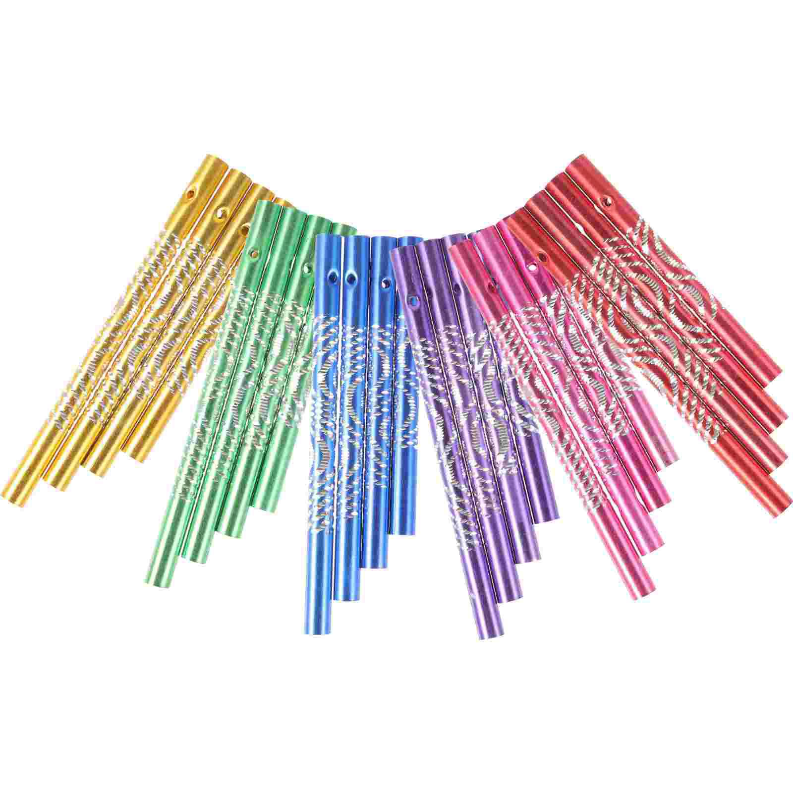 

24 шт. сменные трубчатые колокольчики аксессуары DIY трубки зеленые инструменты садовые металлические детские игрушки детские игрушки 12x1cm