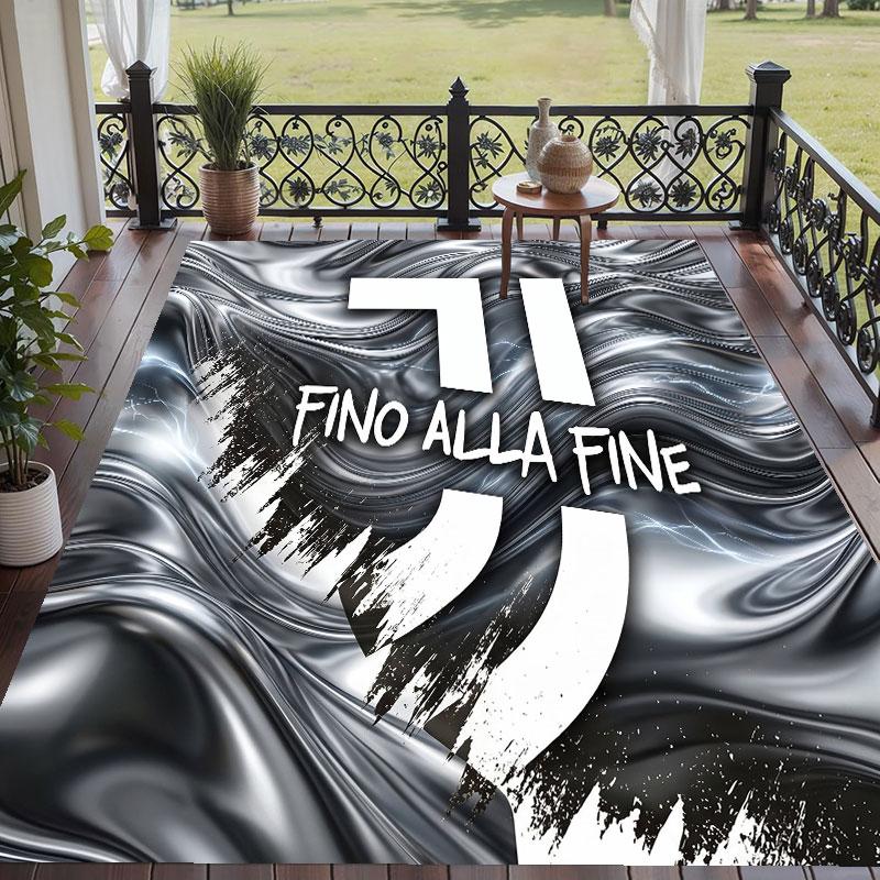 Soft Floor Carpet Juventus FC Pattern Area Rug Decorative Mat For Home Room Decoration