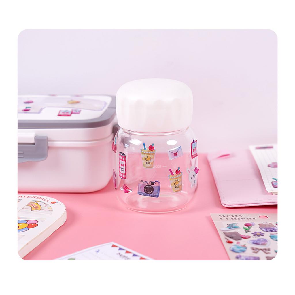 Cute 3D Sticker Cartoon Sticker Tiny Handcraft Sticker Reusable Tiny Patches for Water Bottle, Notebook, Scrapbooking