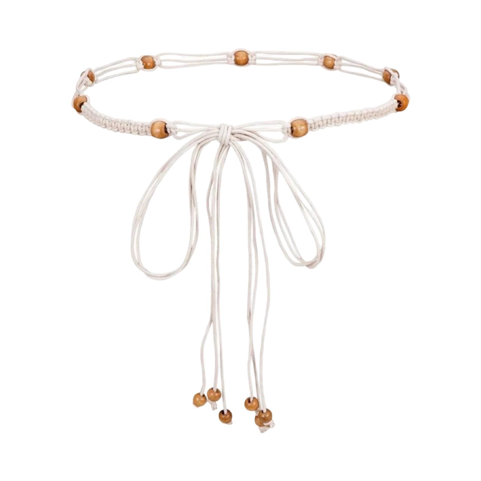 

Богемная плетеная поясная цепочка для женщин и мужчин из мягкого нейлона, идеальная для фестивалей и пляжных нарядов. 2