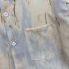 Ink Tie-Dye Cardigan Short Sleeve Shirt for Men, Thin Summer Ice Silk Quick-Dry Half Sleeve Turn-Down Collar Shirt Jacket