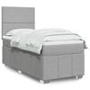 VidaXL Slat Bed Base with Mattress Light Grey 100x200cm Fabric 3291572