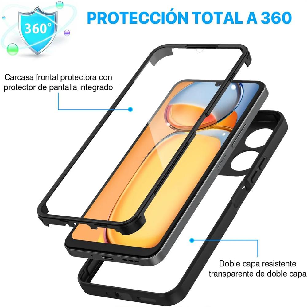 360 Full Body Phone Case For Xiaomi Redmi 13C 14C 12C 12 10C 10A 10 9C 9A 4G 5G Shockproof Clear Protective Bumper Cover Funda