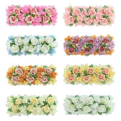 54X23CM Size Artificial Rose Strip Simulation Flowers Strip Flower Design Wedding Scene Decoration Rose Arrangement
