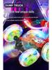 Remote Control Stunt Car with Lights, Music, and Twisting Action - Transforming Toy for Kids