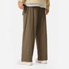 Li Ning Série Lifestyle Sportif Imperméable Couleur Unie Ample Confortable Jambe Large Coupe Droite Taille Moyenne Pantalon Décontracté d'Hiver Homme pantalon AYKUA15-3