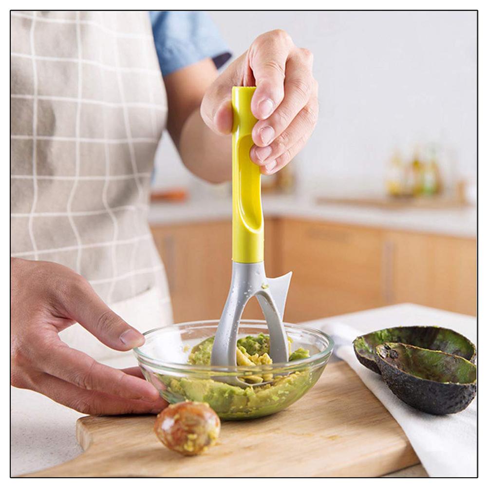 5 v 1 nástroj na krájení avokáda, odstraňovač pecek a jádra, ovocný nástroj, plastové pasírovače zeleniny, kuchyňské doplňky