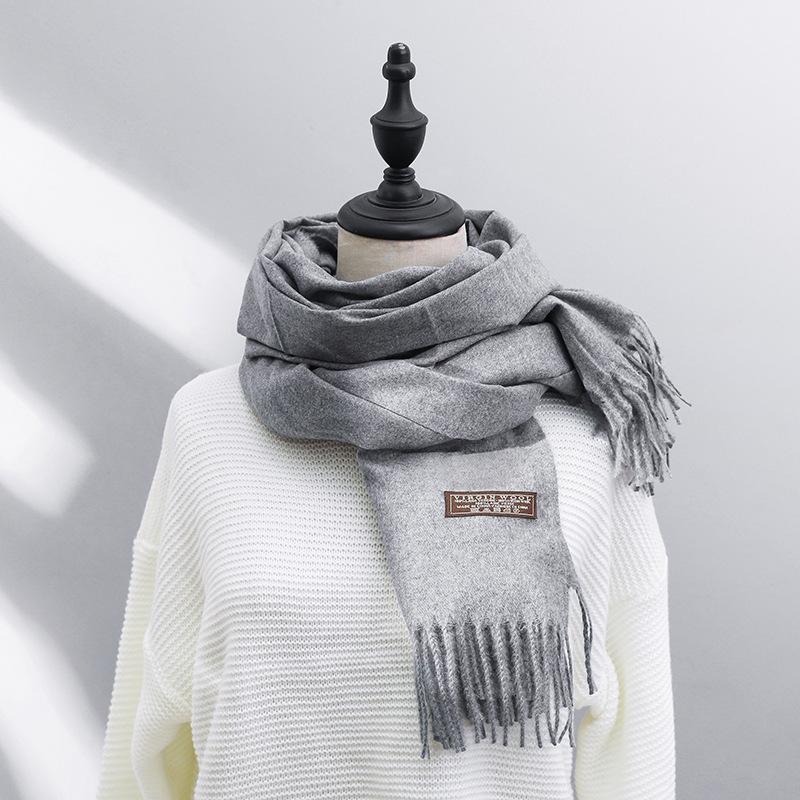 Autumn and winter cashmere scarf women's winter, annual meeting solid color imitation cashmere scarf, Dongdaemun scarf scarf shawl