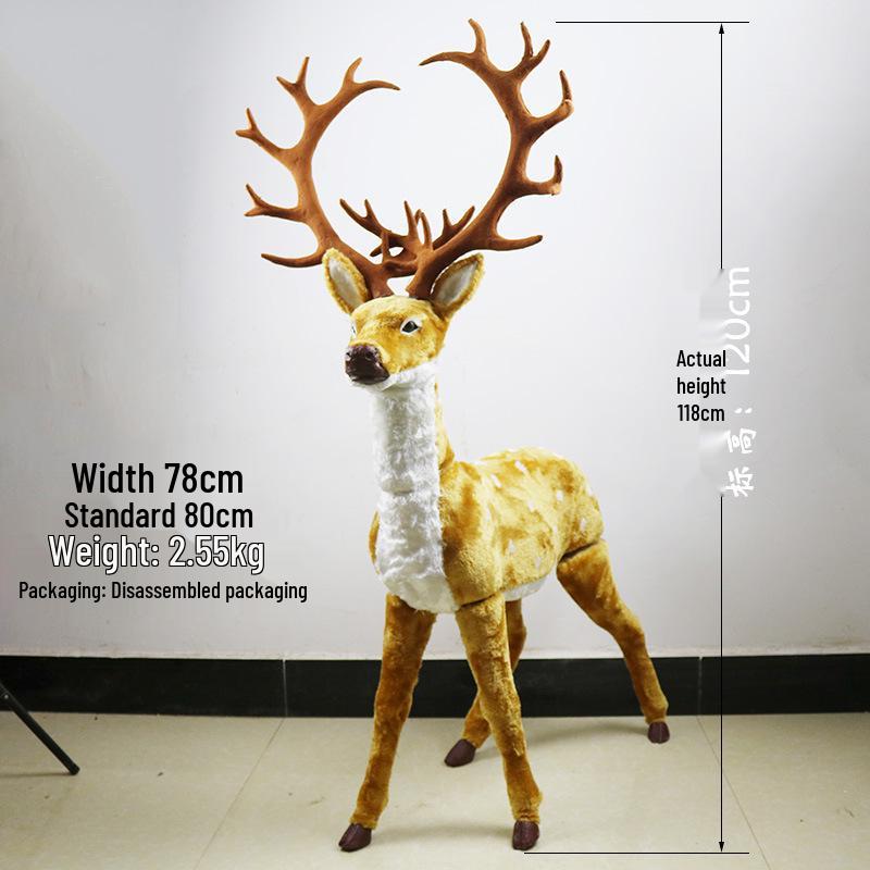Fawn Sika Deer Christmas Ornaments - Small Decorative Reindeer Props