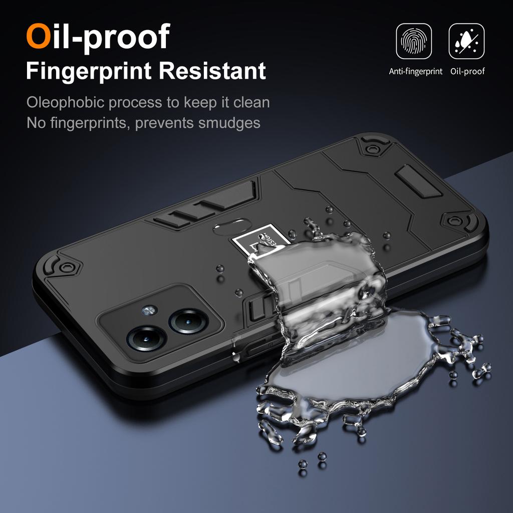 Für Motorola Moto G14 4G Handyhülle TPU+PC Stoßdämpfende Abdeckung