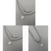 Geometric Layered Stainless Steel Pendant Necklace For Men And Women