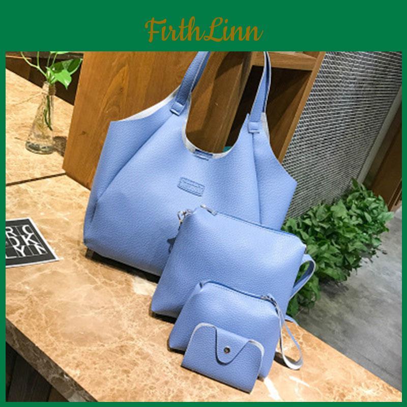 Luxurious Fashion Women Handbags Messenger Shoulder Bags 4pcs Purse Set