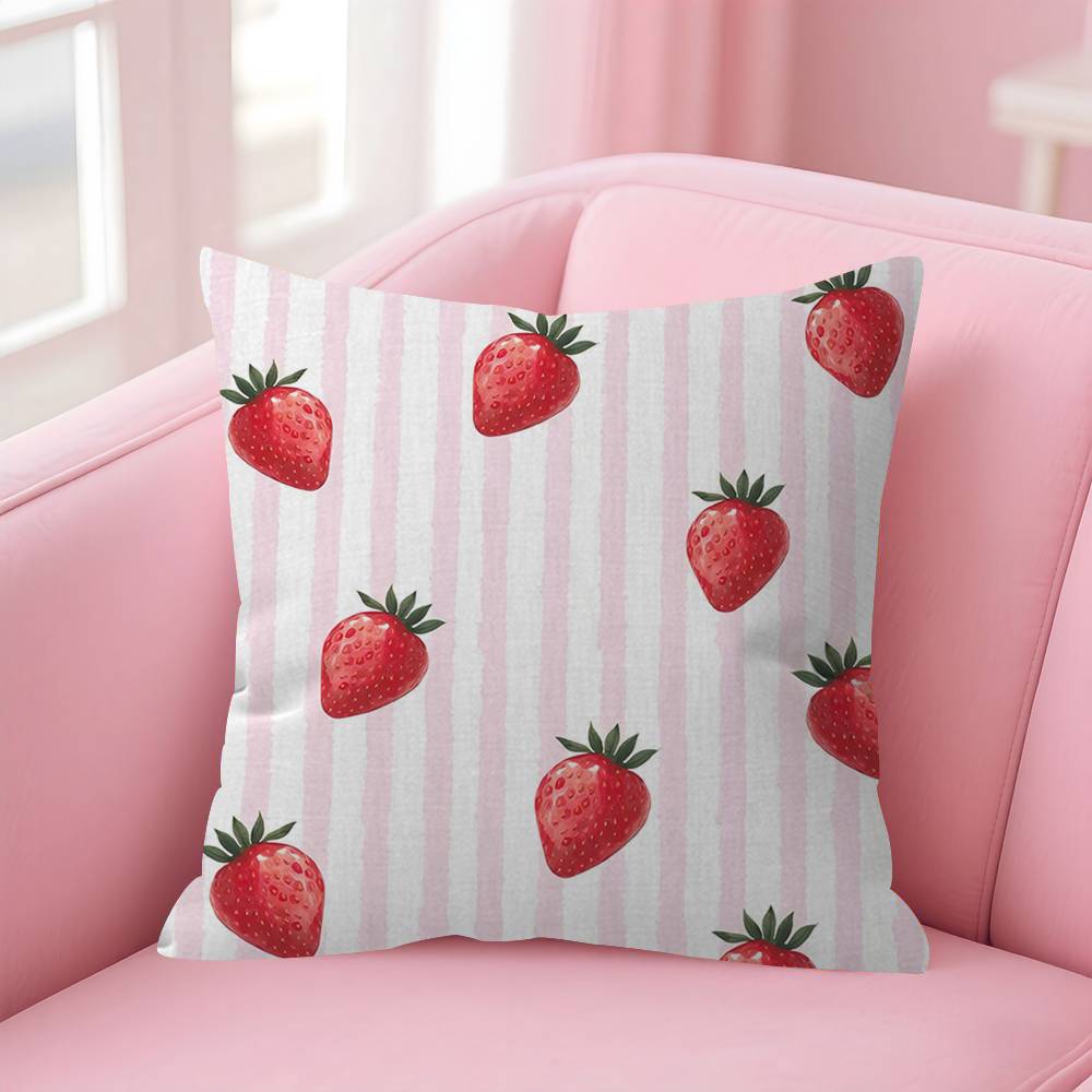 Fashion Strawberry Pillow Gift Home Office Decoration Pillow Bedroom Sofa Car Cushion CoverPillow Case
