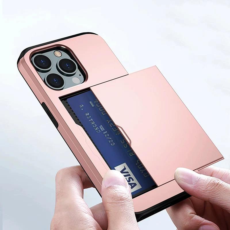 Push cover Apple 16 mobile phone case is suitable for iPhone17pro card 14 protective cover 13 anti-drop SE3 business anti-drop 13pro all-inclusive
