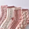 Floral Cotton Crew Socks for Women Breathable & Durable Comfortable Socks