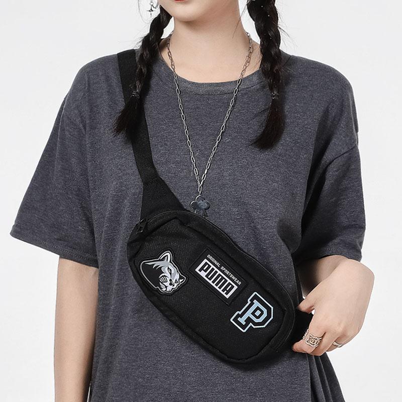 New PUMA Fabric Crossbody Bags Fanny Pack Regular Unisex Black 078562-01