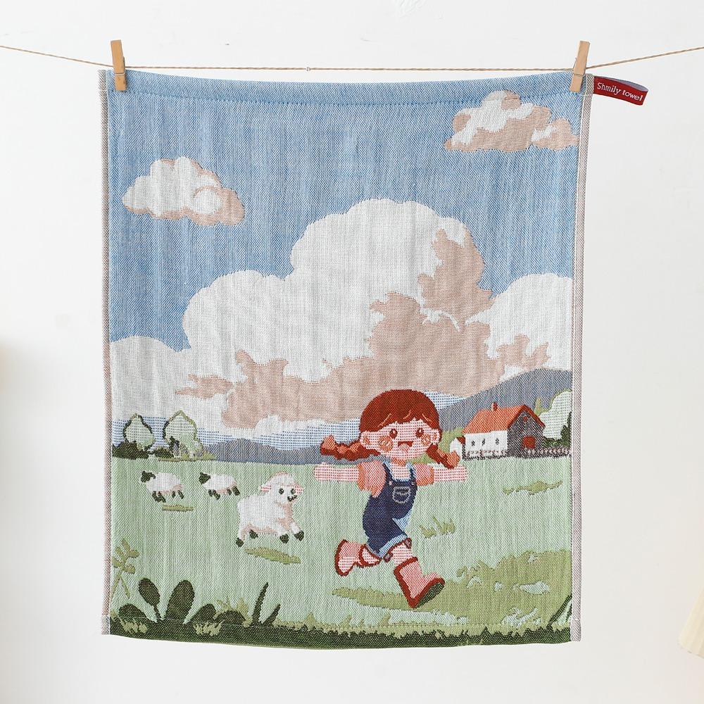 34x40cm Large Hand Towel Cartoon Quick Dry Pure Cotton Dish Cloth Decorative 4 Layer Cotton Gauze Handkerchief Towel