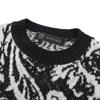 Versace Men's Jacquard Knit Wool Sweater, Black and White, Size 46, A84889 tops 46 Black WhiteUsed