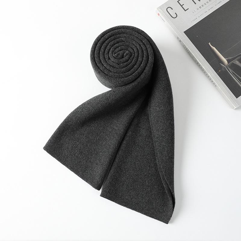 

New solid color cashmere scarf men s spring men s soft warm wool scarf versatile scarf can be 180cm темно-сірий