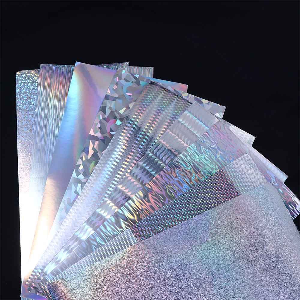 5pcs/lot Adhesive Sticker Waterproof Silver Holographic Fishing Lure Stickers Fishing Lure Refit Fishing Lure Tape Bait Sticker
