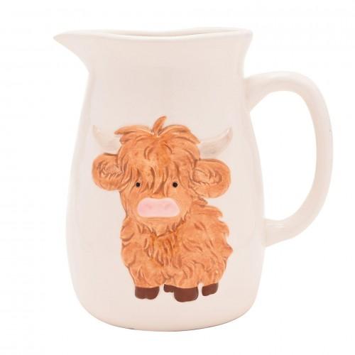 Country Living Highland Cow Pitcher