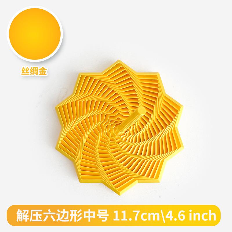 3D Printed Sensory Fidget Hexagon Fractal Star Finger Rotating Spiral Anti Stress Relief Toy Desktop Decompression Radish Tower